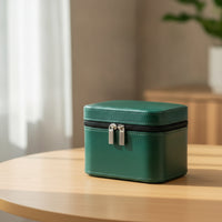 Zippered Bracelet Storage Box Padded Bracelet Case with Slots Portable Bangle Box Velvet-Lined for Travelers