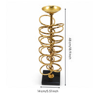 Metal Candlestick Holder Modern Spiral Candlestick Holder Decorative Candle Stand, for Study