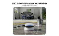 Rotating Car Wash Brush Quick Connect Pressure Washer Brush Attachment No Electricity Needed Non-Non-Scratching