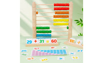 Abacus with Number Cards Child-Centered Wooden Abacus Counting Frame Educational Math Toy Colorful for Children, Homeschool