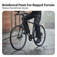 Biking Rain Trousers Double Layer Design Breathable Waterproof Pants Windproof Unisex Rain Pants for Cyclists, Commuters, Commuting, Camping, Fishing