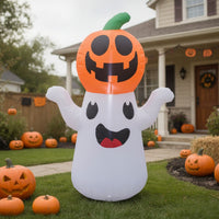 Specters with Pumpkin Head Inflatable Specters with Pumpkin Lighted Decorations for Yard, Lawn