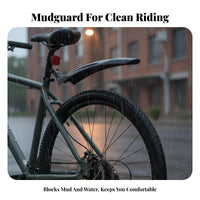 2 Pieces Adjustable Mountain Bike Mudguard Extendable Design Front Rear Bike Fenders Telescopic Cycle Spray Guard Long-Lasting