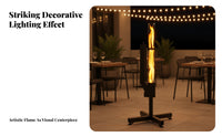 Black Metal Freestanding Heater Square Base Vertical Heater Slim Upright Pellet Fire Tube Modern Industrial