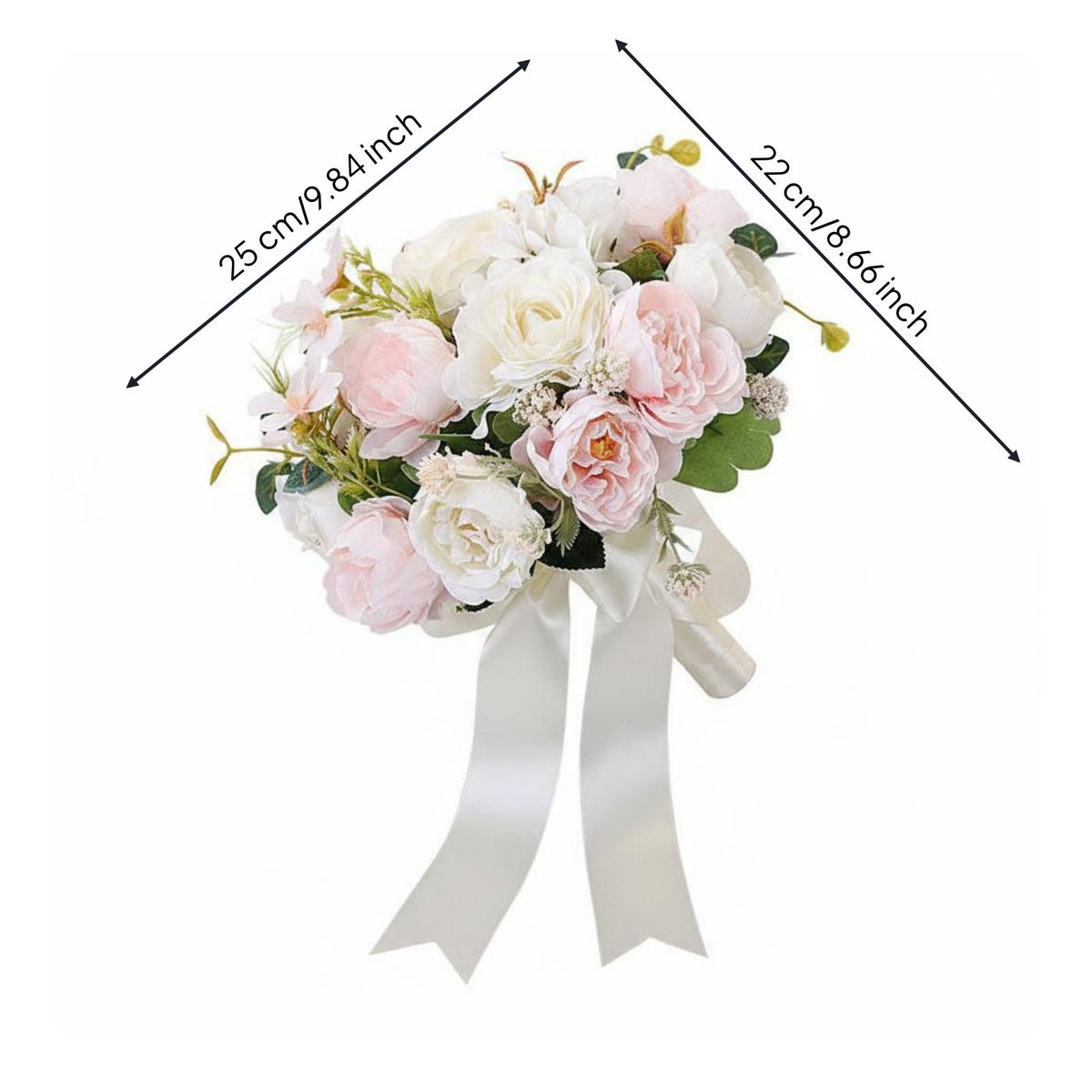 Bridal Photo Prop Floral Arrangement Reusable Occasion Accessory Satin Ribbon
