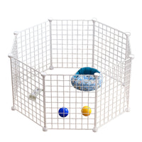 Pet Playpen Indoor Dog Cat Cage with Toilet Isolation Gate Modular Fence for Small to Medium Pets