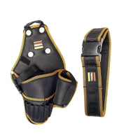 Organized Tool Pouch with Belt Clip Structured Utility Pouch with Handle Quick-Attach Drill Sheath Multi-Pocket for Carpenters