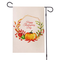 Thanksgiving Waterproof Linen Garden Flag Double-Sided Outdoor Yard Festival Decor