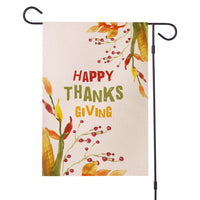 Thanksgiving Waterproof Linen Garden Flag Double-Sided Outdoor Yard Decoration