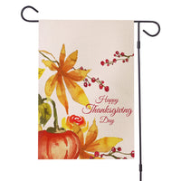 Thanksgiving Waterproof Linen Garden Flag Double-Sided Outdoor Yard Decoration