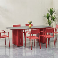 Garden Dining Set, Outdoor Table Set, For 4 People, Aluminum Alloy, Modern Design