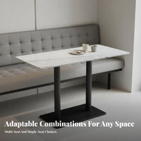 Fluted Rear Curved Banquette Modern Design Commercial Furnishing Configurable Configuration for Sales Office, Restaurant
