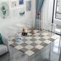 Pet Playpen Indoor Dog Cat Cage with Toilet Isolation Gate Modular Fence for Small to Medium Pets