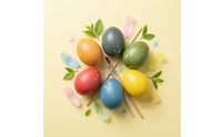 6 Pieces Wooden Easter Eggs Decorative Wooden Egg Handmade-Look for Decorators