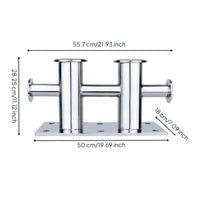 Double-Cross Bollard Mounting Holes Stainless Steel Bollard Heavy Duty for Dock, Harbor