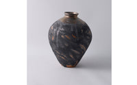 Ceramic Vase with Narrow Neck Decorative Distressed Ceramic Vase Rustic Vessel for Living Room