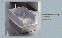 XL stainless steel litter box