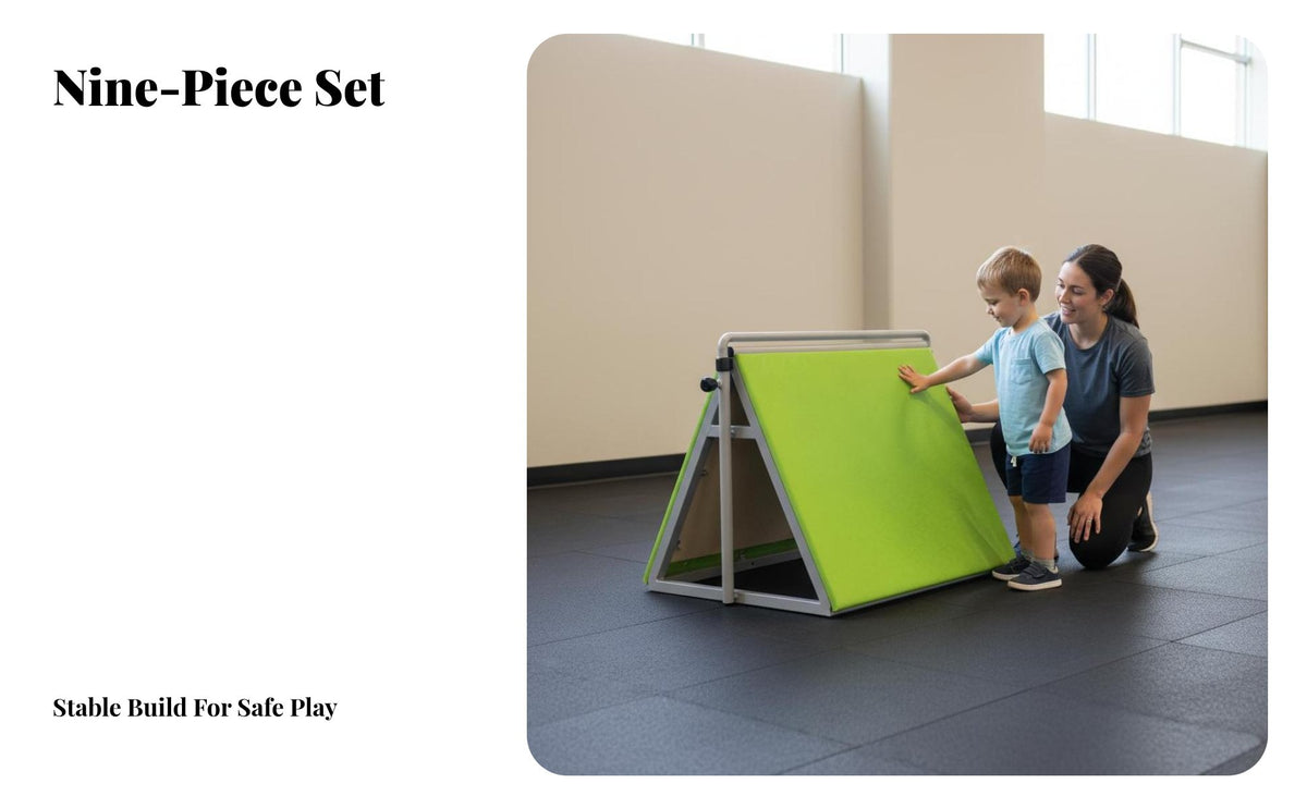 9 Pieces 9 Piece Parkour Training Set Develops Motor Skills Children's Fitness Obstacle Course Thickened Material Modular Training Blocks for Playroom