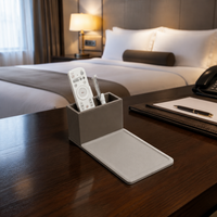 Hotel Amenities, Guest Room Supplies, Leather-like Set, Taupe, Luxury Hotel, Accessories