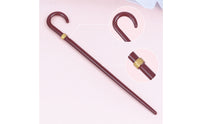 Decorative Dollhouse Cane Retro Miniature Cane Slender Dollhouse Walking Stick Alloy for Collectors