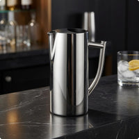 Stainless Steel Pitcher Polished Metal Jug Smooth Construction Beverage Jug
