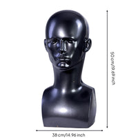 Mannequin Head with Shoulders Reflective Male Mannequin Head Smooth for Countertop Displays