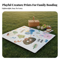 Foldable Outsidedoor Meal Blanket Waterresistant Portable Foldable Blanket Thickened Ground Mat for Families, Parents, Outsidedoor Meals, Camping