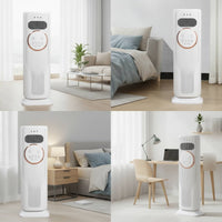 Year-Round Cool and Warm Air Fan Oscillating Column Fan with Distant Control Quiet Appliance Cooling for Light Sleepers, Renters, Bedroom, Living Room, Home Office