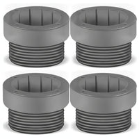 4 Pieces Ribbed Umbrella Adapter Sleeve Threaded Deck Umbrella Sleeve