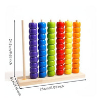 Peg Board Bead Set Develops Fine Motor Skills Color Sorting Toy Easy to Grasp Circular Building Blocks for Young Children, Preschoolers, Nursery