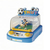 Transparent Dome Tabletop Football Game Machine Digital Score Display Plastic Football Arcade Game Push Button Controls Plaything Light and Sound Effects
