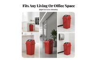 30 L Push-Open Trash Bin Domed Lid Square Trash Bin Space Saving Household Storage Indoor Outdoor Use for Commercial Areas