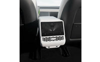 Custom Fit Rear AC Vent Cover Scratch Resistant Carbon Fiber Vent Trim Glossy Finish Rear Console Screen Frame Prevents Debris for Electric Vehicle Model 3 Sedan Owners