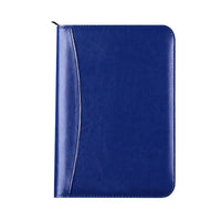 A5 Business Document Organizer with Zipper, Multifunctional Leather Portfolio with Key Pouch and Ring Binder