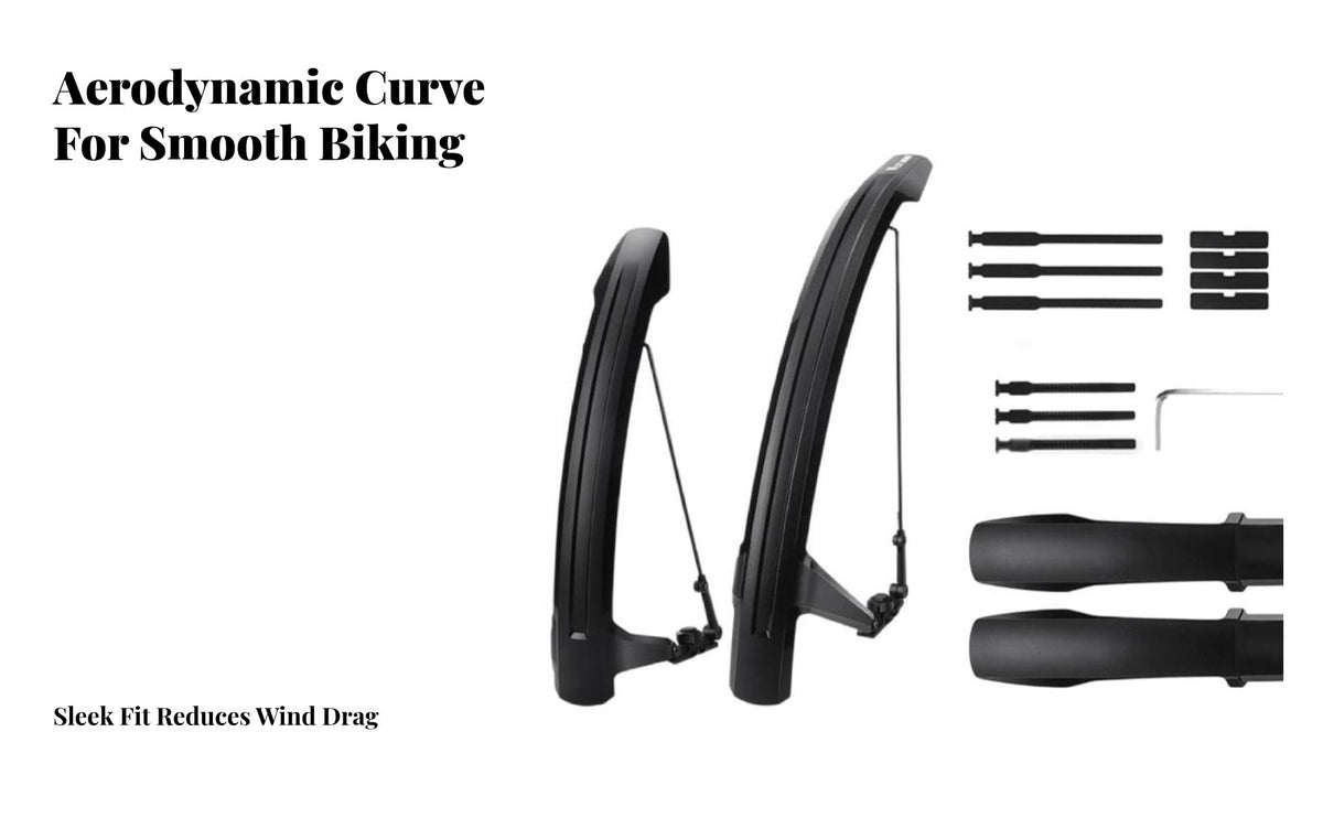 2 Pieces Two-Wheeler Mudguard Set Long-Lasting Bike Mudguard Set Two-Wheeler Spray Guard Wide Compatibility Cycling Accessory