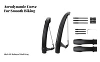 2 Pieces Two-Wheeler Mudguard Set Long-Lasting Bike Mudguard Set Two-Wheeler Spray Guard Wide Compatibility Cycling Accessory