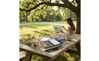Travel-Friendly Watercolor Notebook Loose-Leaf Notebook with Pigment Box Pocket-Sized Sketchbook Bleed-Proof for Artists