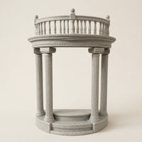 Roman Column Pedestal Marble-Finish Doll Display Stand Elegant Roman Pillar Stand for Hobbyists
