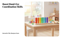 70 Pieces Logical Thinking Training Educational Color Sorting Toy Early Learning Rainbow Color Sorting Game Develops Fine Movement Skills