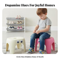 Children Stool Reinforced Plastic Durable Design for Kitchen Help