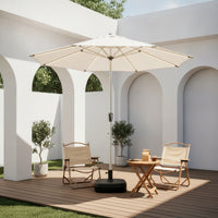 Patio Umbrella with LED Lights Bi-colorColor Outdoor Umbrella with LED Lights Lighted for Homeowners, Cafe Owners, Backyard, Poolside