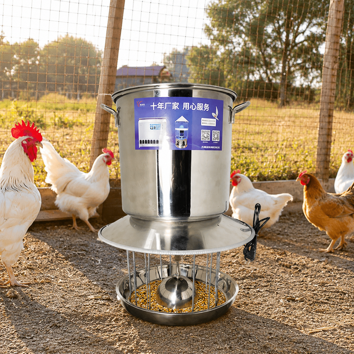 Automatic Cat Feeder for Two Cats, Timed Dry Food Automatic Cat Feeder with Stainless Steel Bowl, Dark Gray Automatic Pet Feeder
