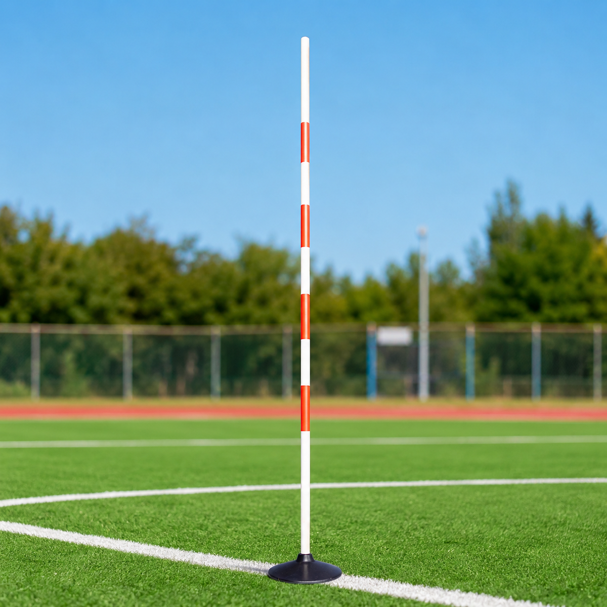 Marker Poles, Red White Weighted Base Football Slalom Poles, Anti Slip for Soccer Agility & Dribbling Exercises