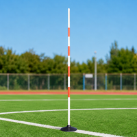 Marker Poles, Red White Weighted Base Football Slalom Poles, Anti Slip for Soccer Agility & Dribbling Exercises