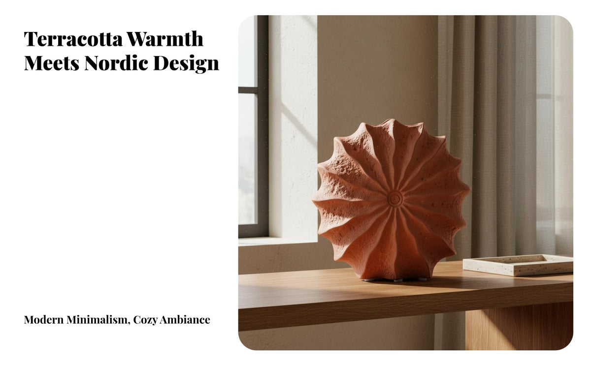 Conch Shell Vase Design Nordic Design Flower Pot Elegant Ruffled Ceramic Vase for Living Room, table, Desktop