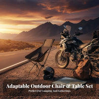 Foldable Design Lightweight Moon Chair Easy to Assemble Ultralight Camp Chair Quick Setup Camping Furniture Stable Structure for Motorcyclists, Backpackers, Motorcycle Touring, Picnics, Backyard, Backpacking