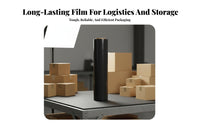 Black Stretch Film Sturdy Black Plastic Film Stretch Wrap Roll Puncture Resistant Moving Wrap Sturdy Duty for Shipping, Storage