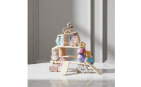 Cute Cartoon Design Wooden Stacking Food Game Polished Rounded Edges Food Balance Toy for Toddlers