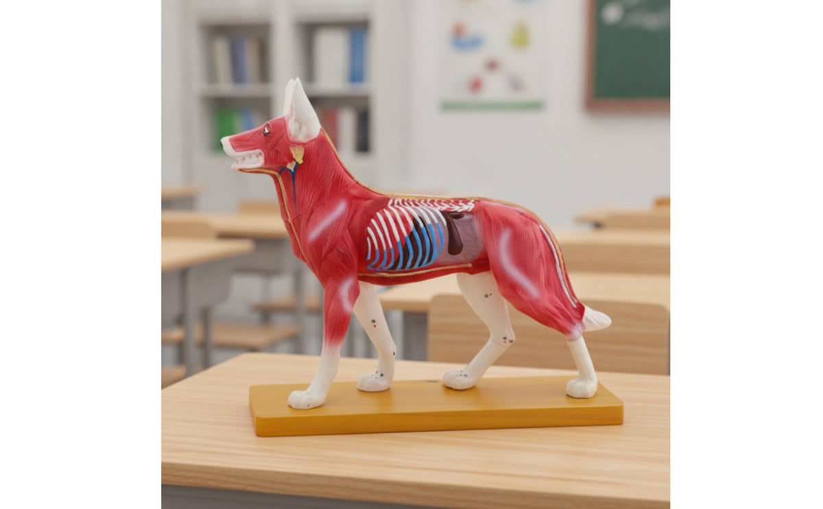 Anatomical Dog Acupuncture Model Educational Dog Acupuncture Point Model Detailed PVC for Veterinarians, Acupuncturists, Classrooms, Laboratories