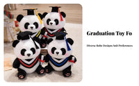 Cute Design Stuffed Toy Panda Graduation Gift Soft and Cuddly Graduation Panda Stuffed Toy 3D PP Cotton Filling for Graduates, Students